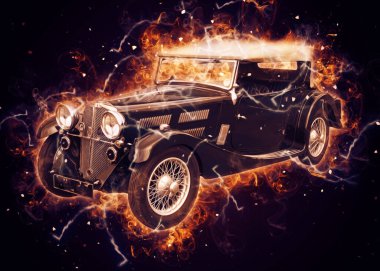 Eski klasik araba antika