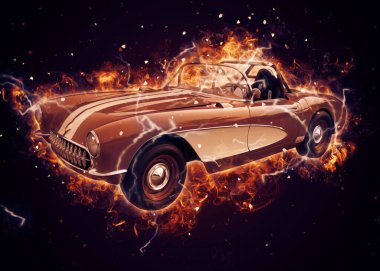 Eski klasik araba antika