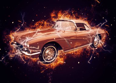 Eski klasik araba antika