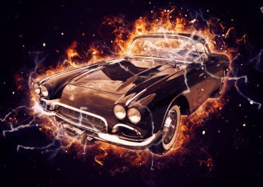 Eski klasik araba antika