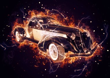 Eski klasik araba antika