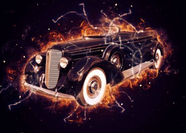 Eski klasik araba antika