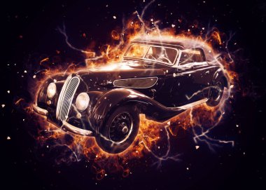 Eski klasik araba antika