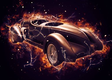 Eski klasik araba antika