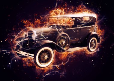 Eski klasik araba antika