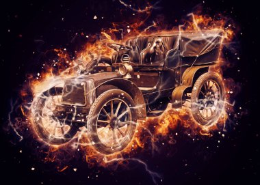 Eski klasik araba antika