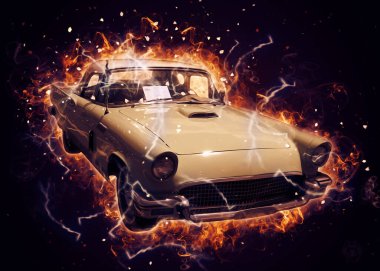 Eski klasik araba antika