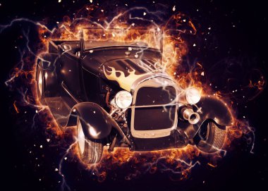 Eski klasik araba antika