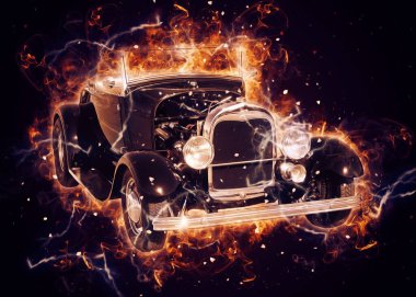 Eski klasik araba antika