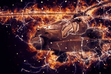 askeri helikopter resim sanatı klasiği çiziyor