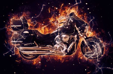 Motosiklet görüntüleme rengi izole edilmiş sanat antika retro