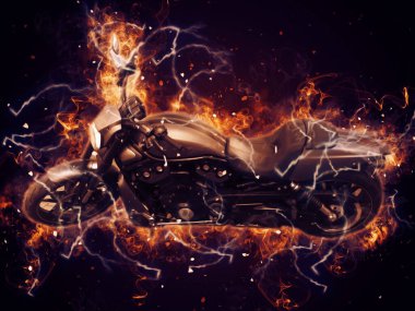 Motosiklet görüntüleme rengi izole edilmiş sanat antika retro