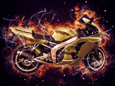 Motosiklet görüntüleme rengi izole edilmiş sanat antika retro