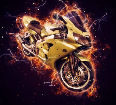 Motosiklet görüntüleme rengi izole edilmiş sanat antika retro