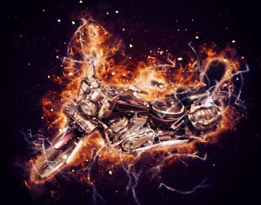 Motosiklet görüntüleme rengi izole edilmiş sanat antika retro