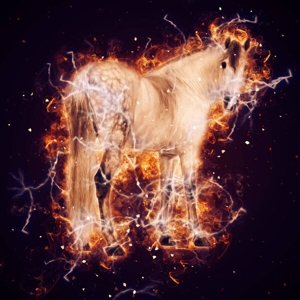 Красочная живопись на коне