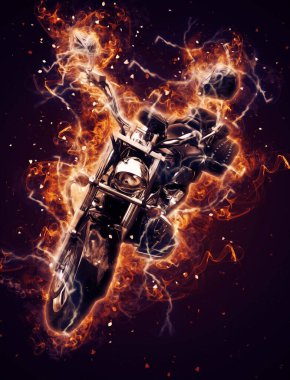 Motosiklet görüntüleme rengi izole edilmiş sanat antika retro