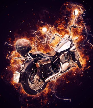 Motosiklet görüntüleme rengi izole edilmiş sanat antika retro