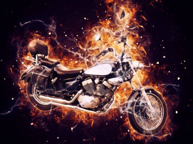 Motosiklet görüntüleme rengi izole edilmiş sanat antika retro