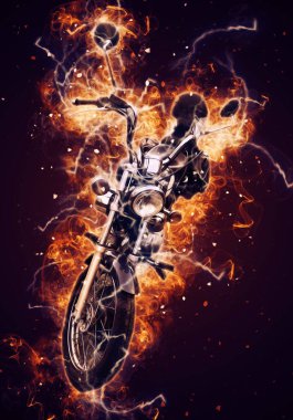 Motosiklet görüntüleme rengi izole edilmiş sanat antika retro