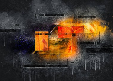 soyut renk tasarımı sanat illüstrasyonu