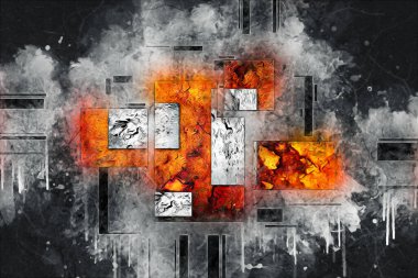 soyut renk tasarımı sanat illüstrasyonu