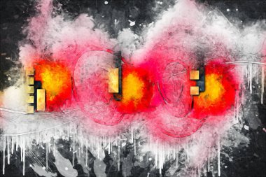 soyut renk tasarımı sanat illüstrasyonu