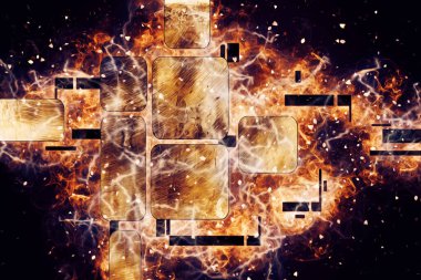 soyut renk tasarımı sanat illüstrasyonu