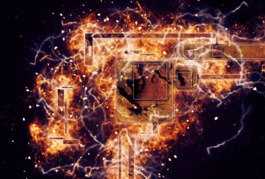 soyut renk tasarımı sanat illüstrasyonu