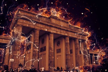 Berlin sanat eskizi çizimi eğlenceli tasarım antika retro