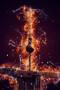 Berlin sanat eskizi çizimi eğlenceli tasarım antika retro