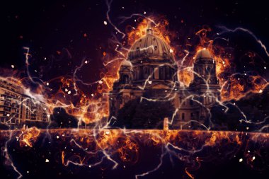 Berlin sanat eskizi çizimi eğlenceli tasarım antika retro