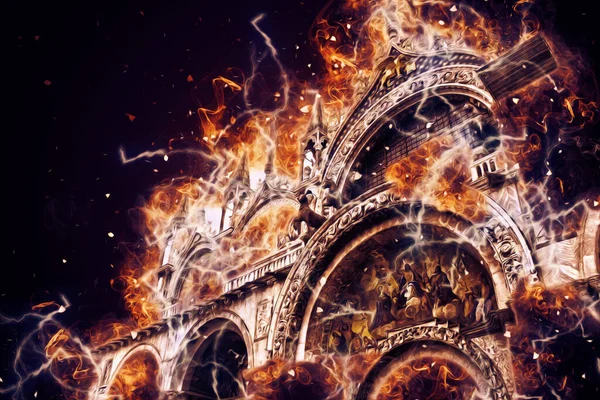 Venedik sanat eskizi çizimi eğlenceli tasarım antika retro