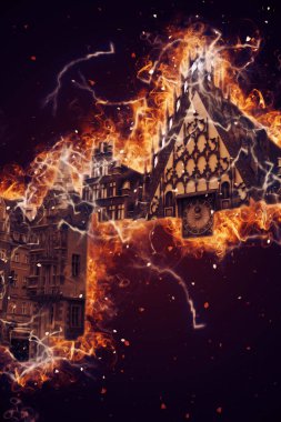 Wroclaw City Poland antika sanat eskizi çizimi