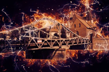 Wroclaw City Poland antika sanat eskizi çizimi