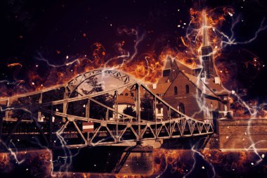 Wroclaw City Poland antika sanat eskizi çizimi