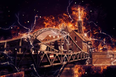 Wroclaw City Poland antika sanat eskizi çizimi