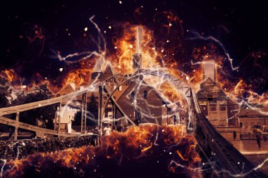 Wroclaw City Poland antika sanat eskizi çizimi