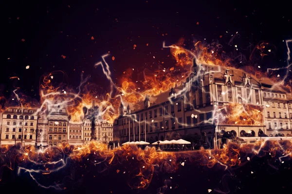 Wroclaw City Poland antika sanat eskizi çizimi