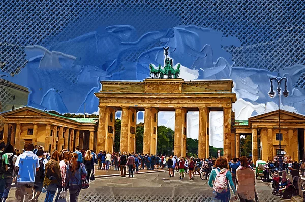 Berlin Brandenburg Gate Berlin Photography Vintage Retro Antique — Stock Photo, Image