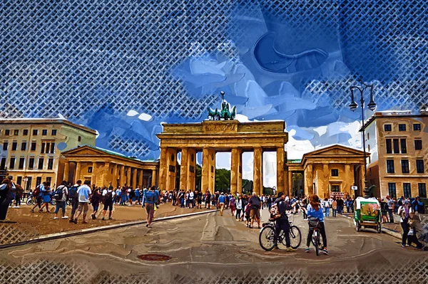 Berlijn Brandenburger Tor Berlijn Foto Retro Antiek — Stockfoto