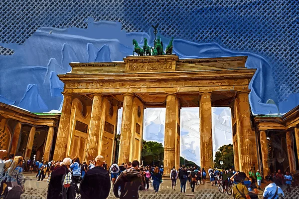 Berlin Brandenburg Gate Berlin Photography Vintage Retro Antique — Stock Photo, Image