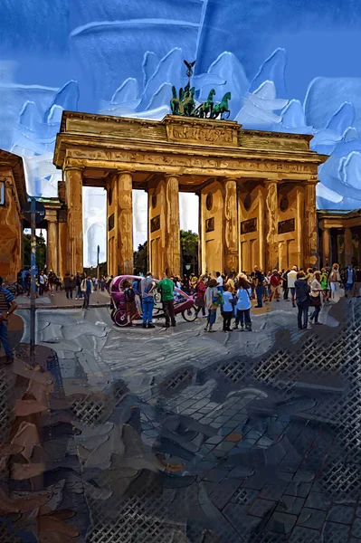 Berlin Brandenburg Kapısı Fotoğraf Antika Antika — Stok fotoğraf