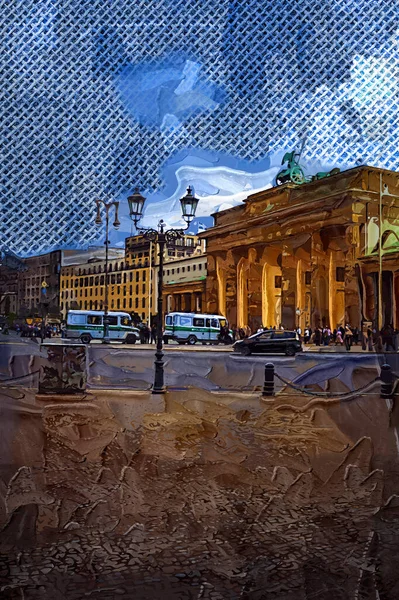 Berlin Brandenburg Kapısı Fotoğraf Antika Antika — Stok fotoğraf