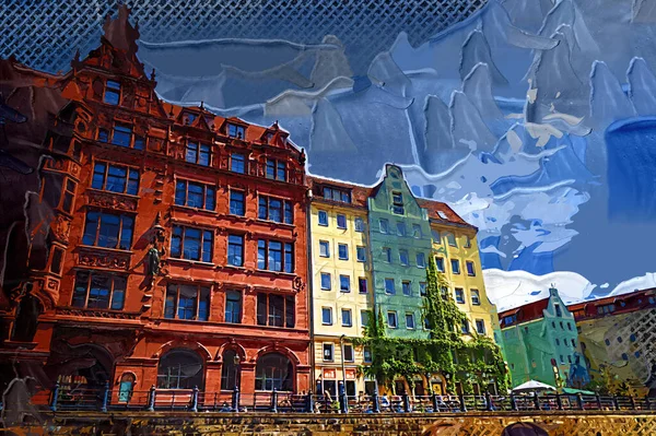 Roh Budovy Berlín Mnoha Okny Proti Modré Obloze — Stock fotografie