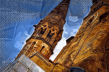 Berlin segovia katedrali Almanya fotoğraf vintage antika