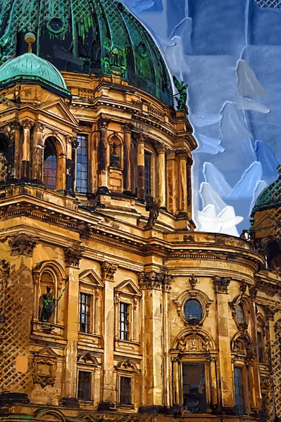 Berlínská Katedrála Berliner Dom Berlín Německo — Stock fotografie