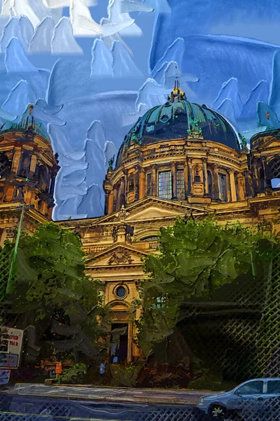 Berlínská Katedrála Berliner Dom Berlín Německo — Stock fotografie