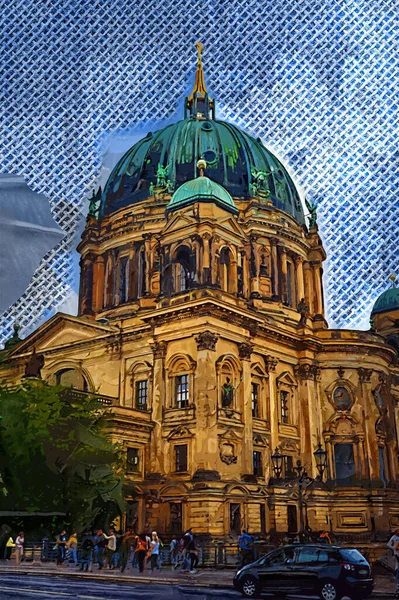 Berlínská Katedrála Berliner Dom Berlín Německo — Stock fotografie