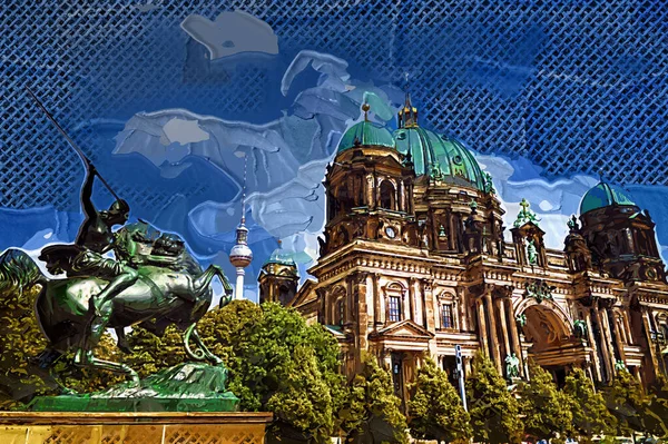 Berlínská Katedrála Berliner Dom Berlín Německo — Stock fotografie